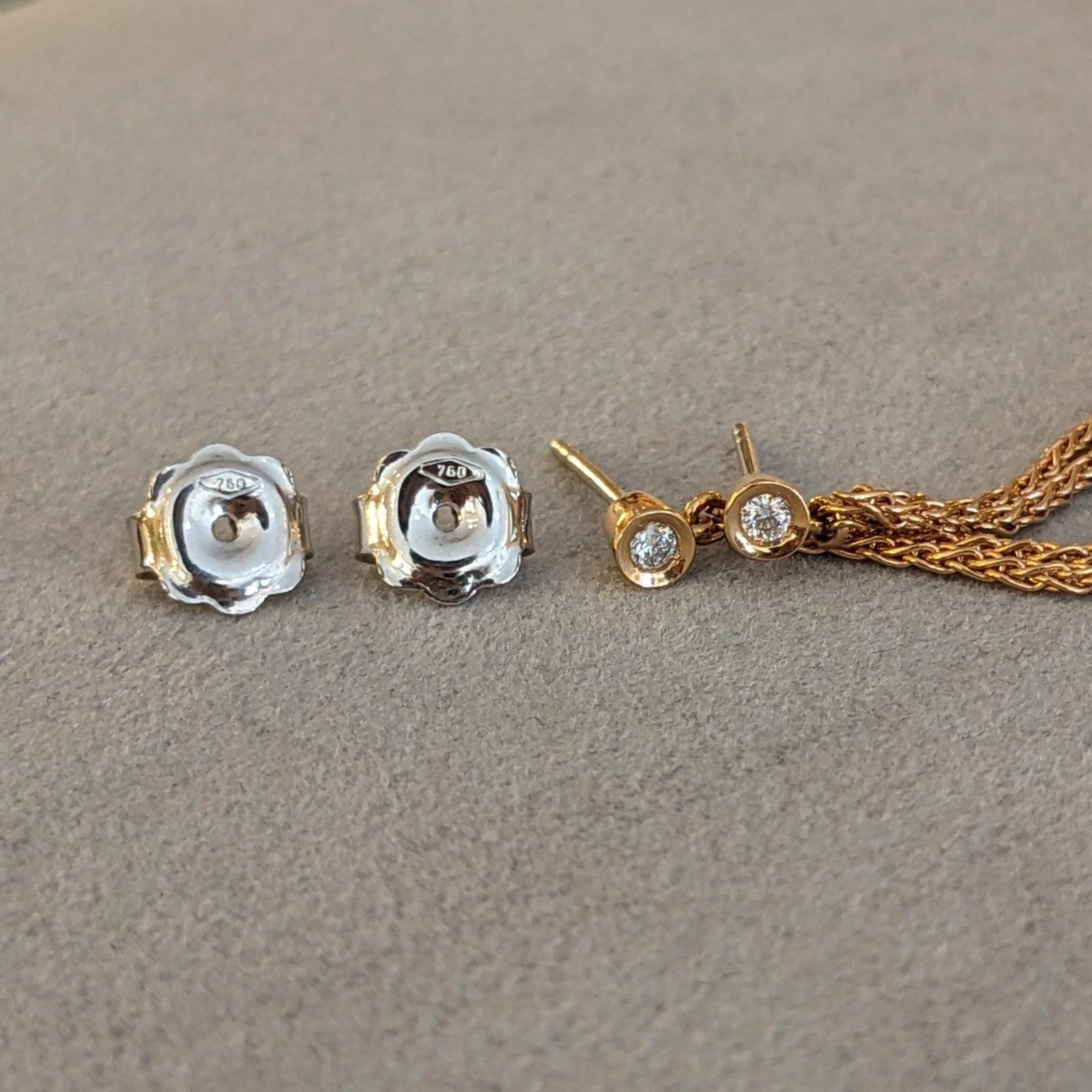 iO Si Italien Rosa und gelber Saphir Kugel Ohrringe in 18k Gold im Angebot 5