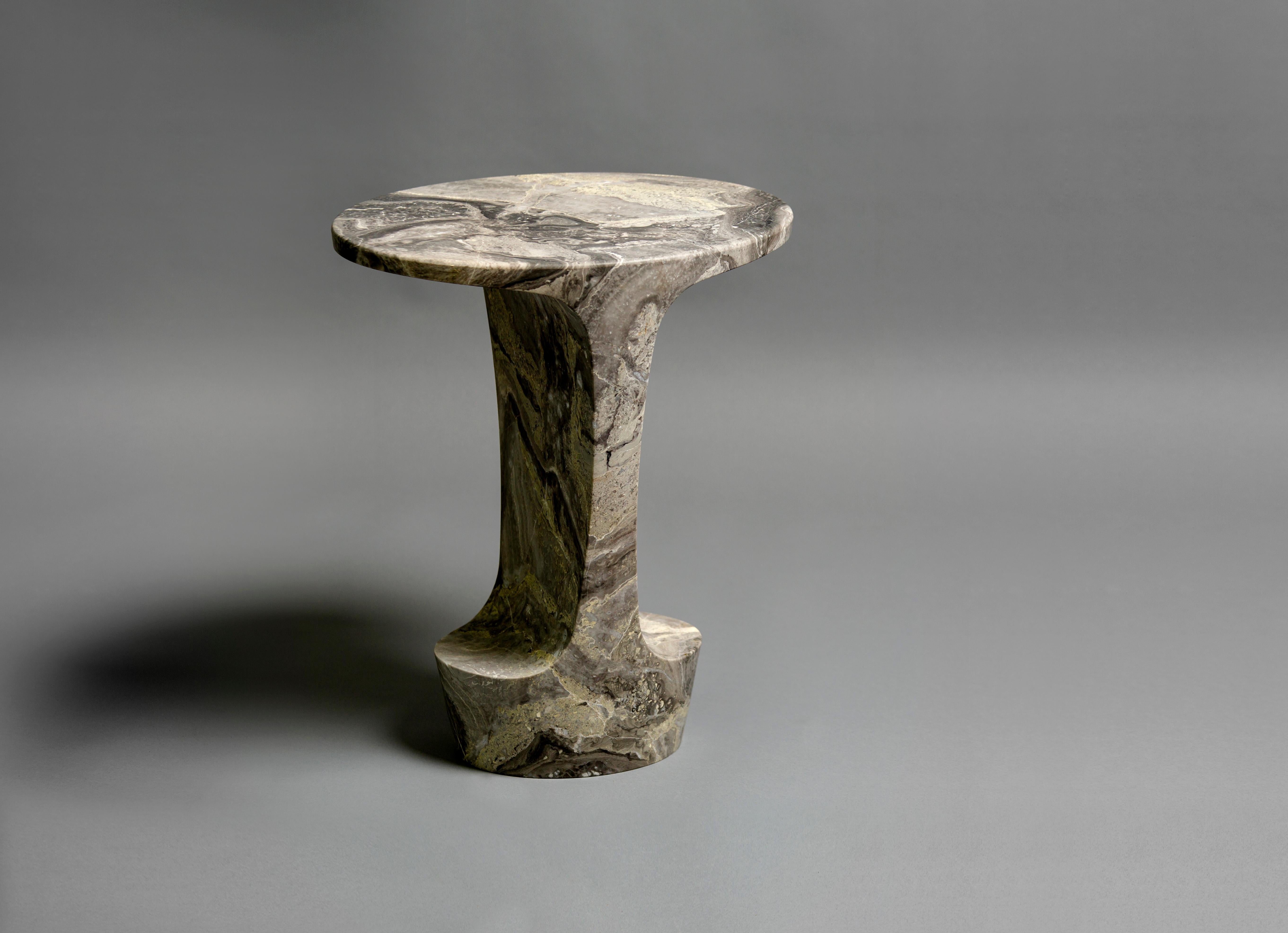 Atlas Side Table in Orobico Marble by Adolfo Abejon for Formar For Sale
