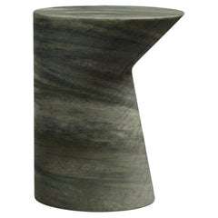 iO Side Table in Green Sekoya Marble, Large by Adolfo Abejon for FORMAR