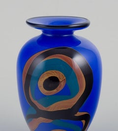Ioan Nemtoi. Handgefertigte Vase aus Kunstglas. Ende 20. Jh.