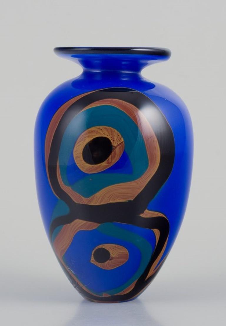 Romeno Ioan Nemtoi. Vaso in vetro artistico fatto a mano. Fine del XX secolo. in vendita