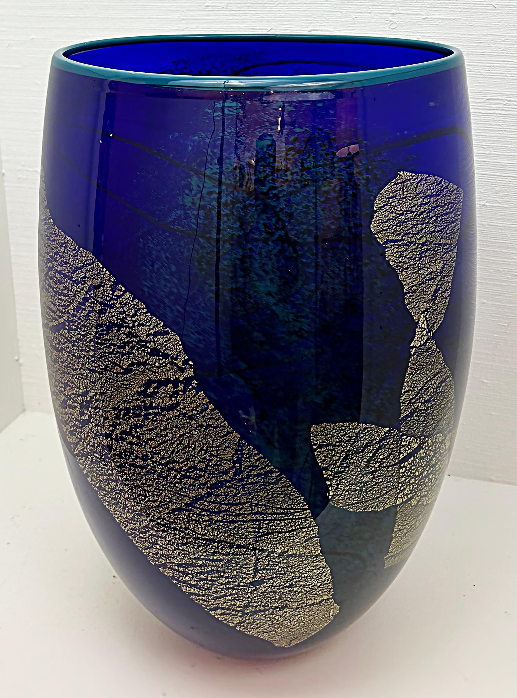 Ioan Nemtoi Modern Monumental Studio Art Glass Vase,  Bucharest, Romania In Good Condition For Sale In Miami, FL