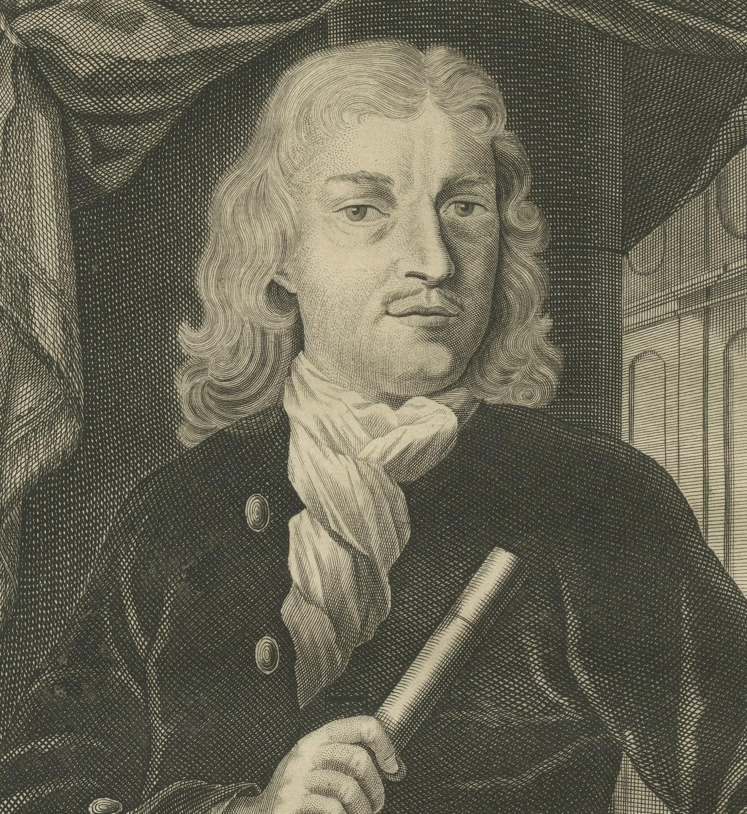 Engraved Ioan Van Hoorn: Esteemed Governor-General of the VOC, Dutch East Indies, 1724 For Sale
