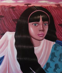 Rhea - figurative, cheveux de soie, Figurative Colorée Moderne Contemporaine , The Moderns