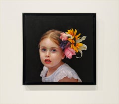 ALEXANDRA - Kinderporträt / Blumen / Figurative Realismus
