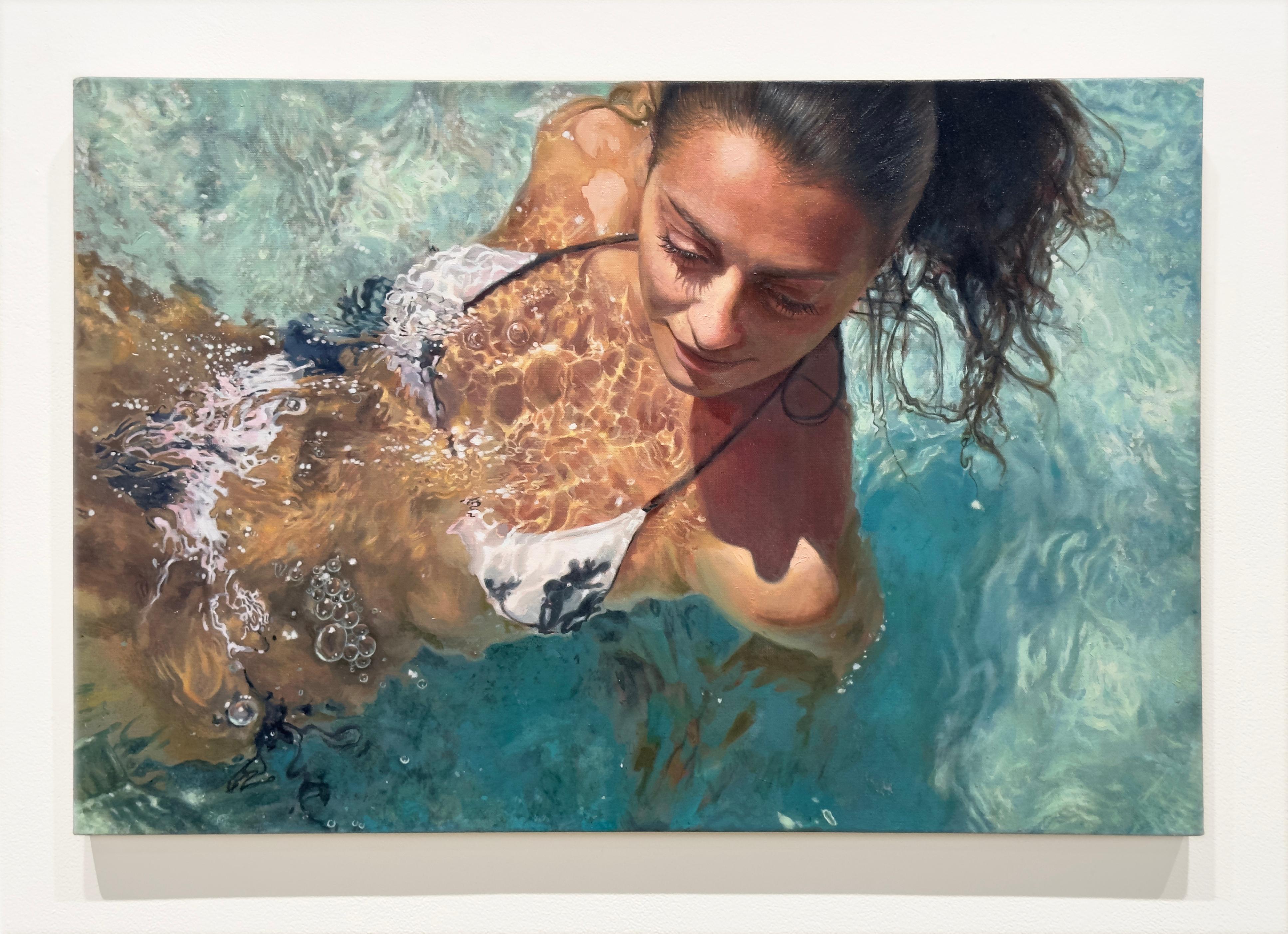 ARCONTIA - Grecia / Nadadora / Mujer / Realismo / Agua - Painting de Ioanna Stefou