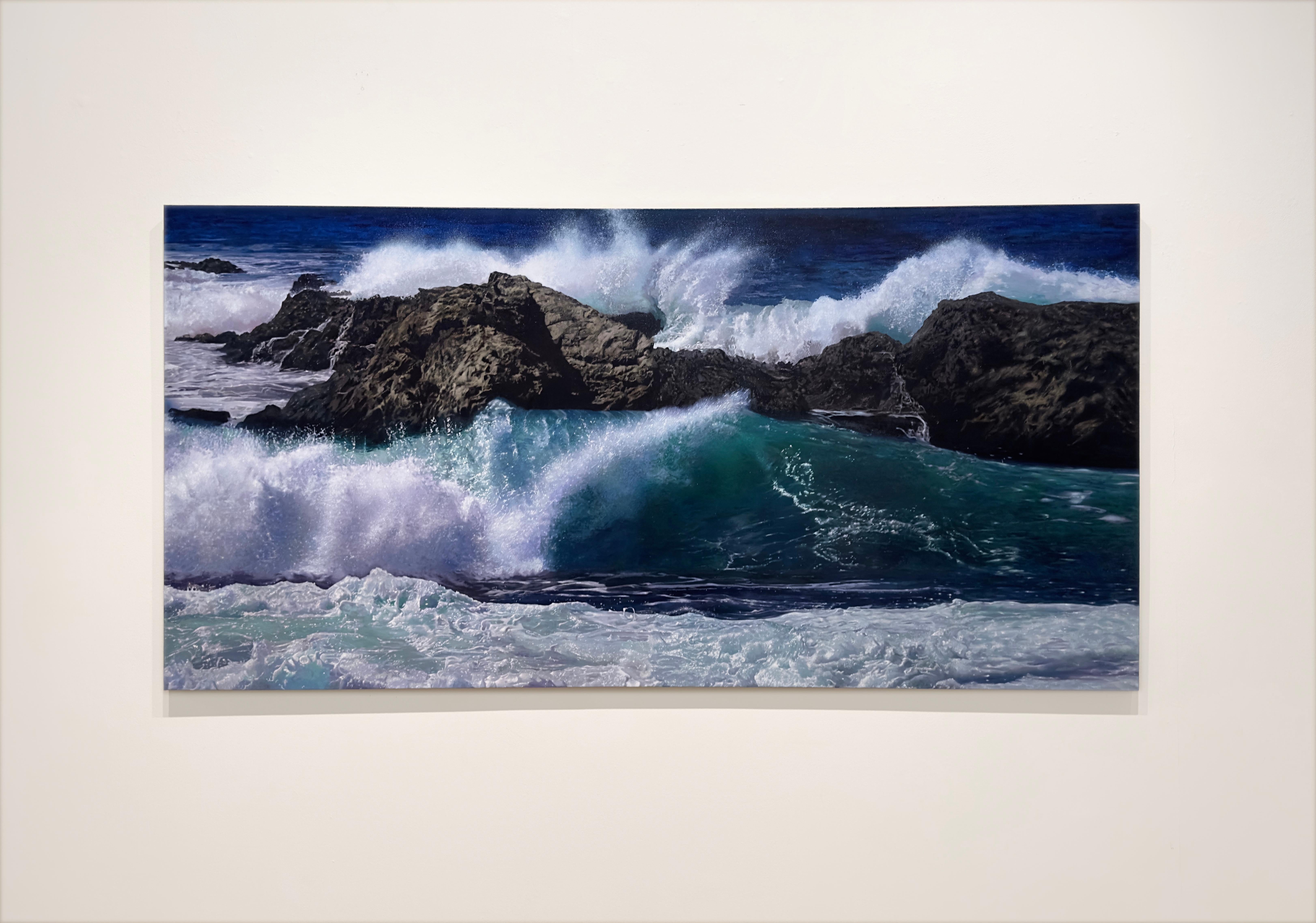 EN EL MAR II - Paisaje marino / Realismo / Grecia / Playa / Olas rompiendo - Painting de Ioanna Stefou