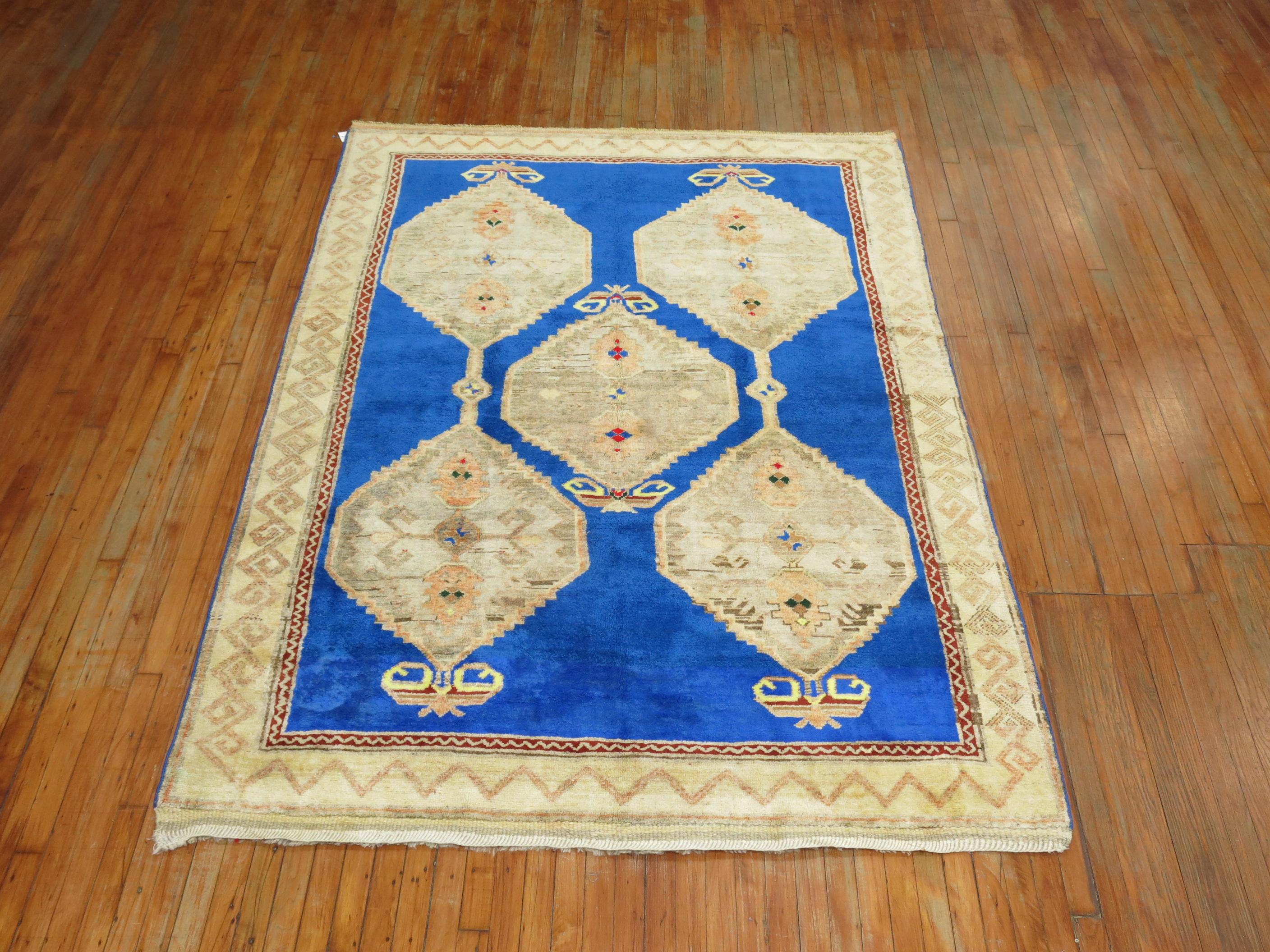 Late 20th Century Iodine Vintage Turkish Rug