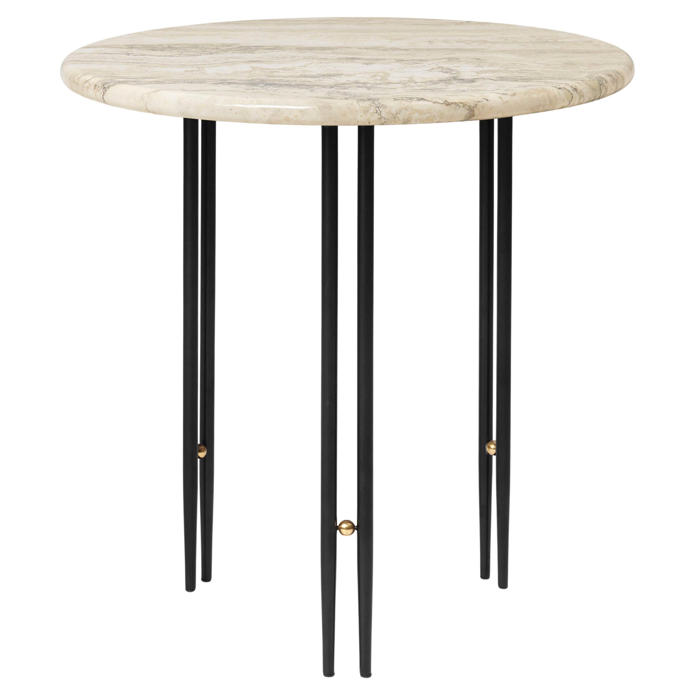 ‘IOI’ Travertine Side Table by GamFratesi for GUBI For Sale