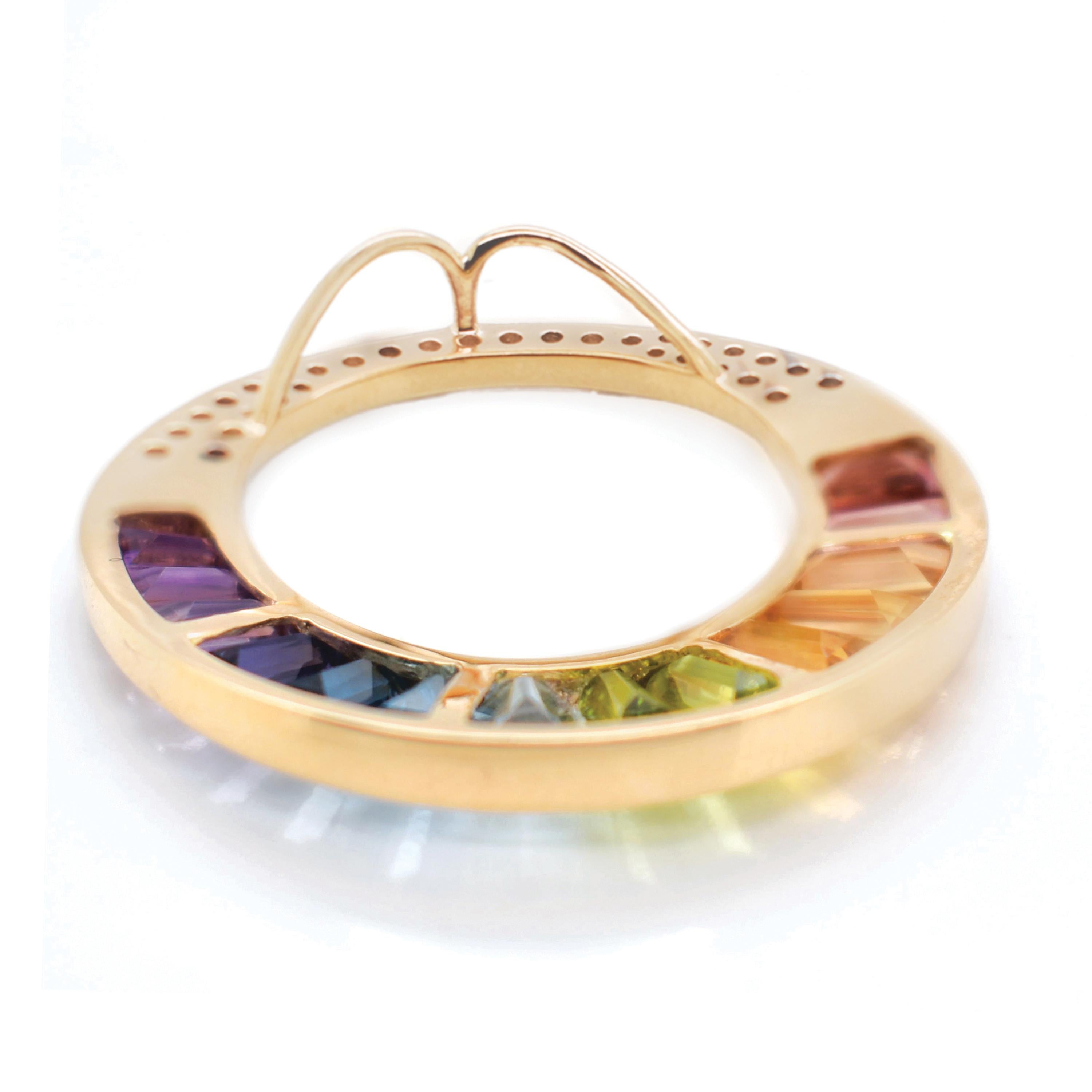 Iolite Ametista Topazio Peridoto Citrino Tormalina Diamante Orecchini pendenti in oro In condizioni Nuovo in vendita a Jaipur, Rajasthan