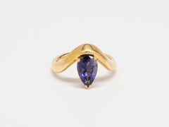 Iolite and Gold Ring
