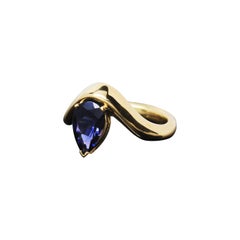 Iolite and Gold Ring