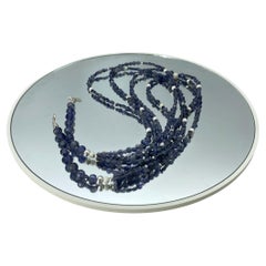 Collana a più fili in iolite e argento sterling