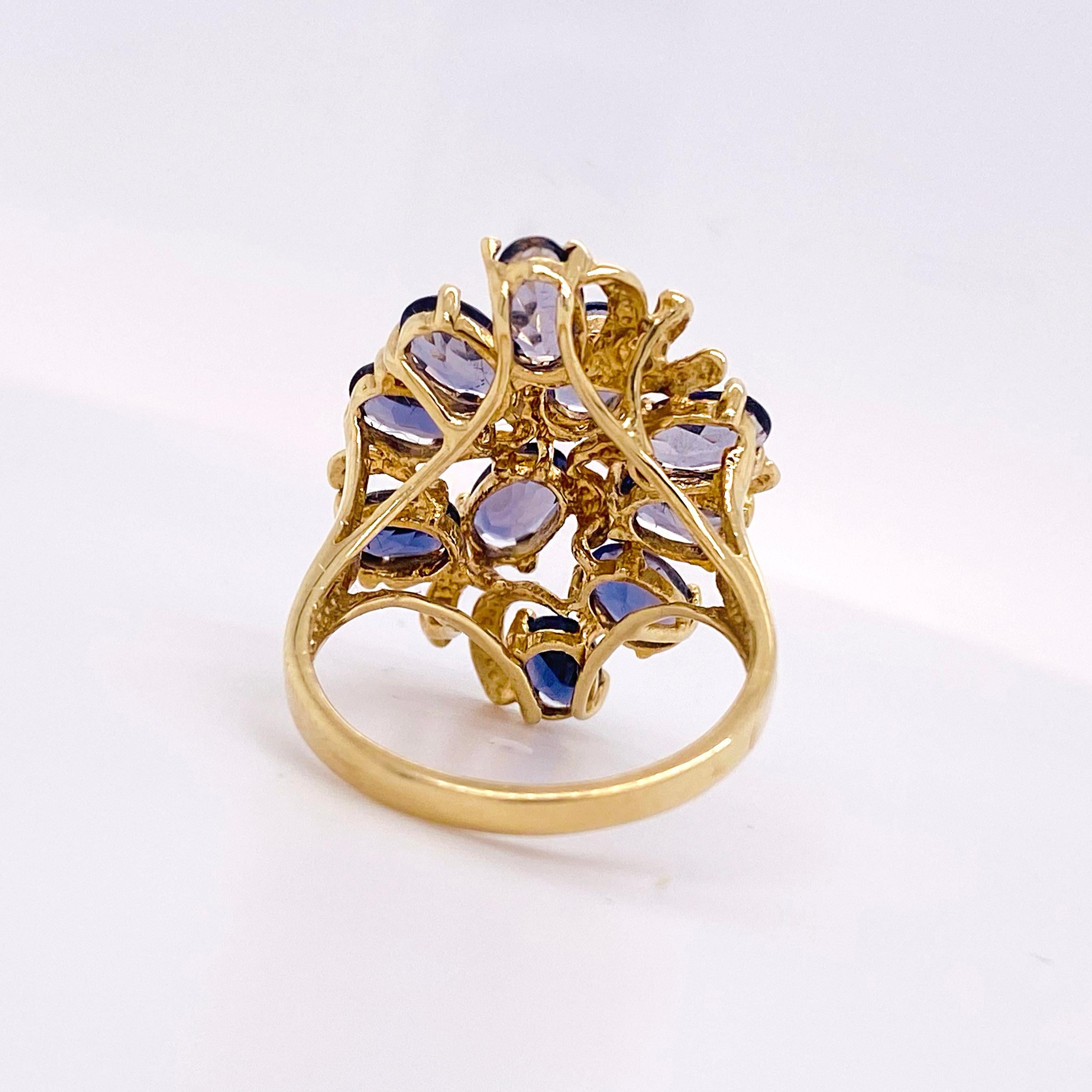 cluster gemstone ring