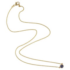 Iolith Anhänger Kette Halskette In 18k Gelbgold gemacht