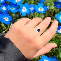 Anello di iolite 0,70 carati in argento sterling
