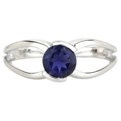 Anello di iolite 0,70 carati in argento sterling