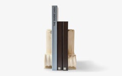 Ionic Bookend no:II Set Made with Compressed Marble Powder Book Holder
