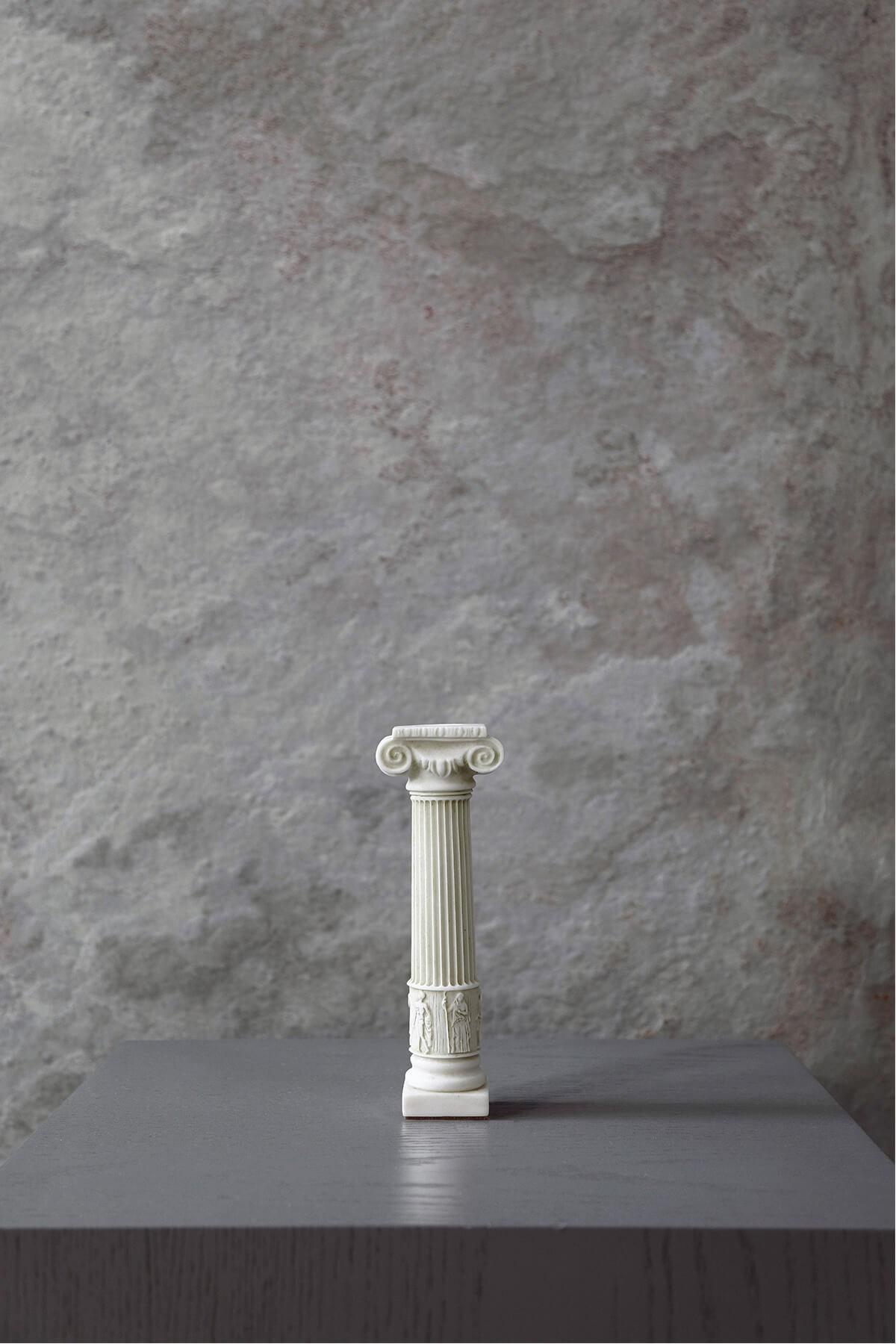 Contemporary Ionic Column Candlestick Made with Compressed Marble Powder No:2 For Sale