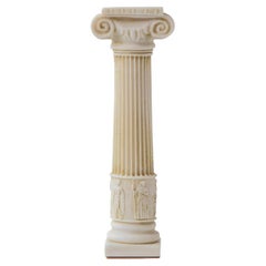 Ionic Column Candlestick Made with Compressed Marble Powder No:2