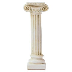 Ionic Column Candlestick Made with Compressed Marble Powder No:1