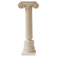 Ionic Column Sculpture Set Made with Compressed Marble Powder Three Pieces