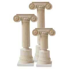 Statue Colonne Ionique en Poudre de Marbre (3 Pieces) **Délai de livraison 4 Semaines**