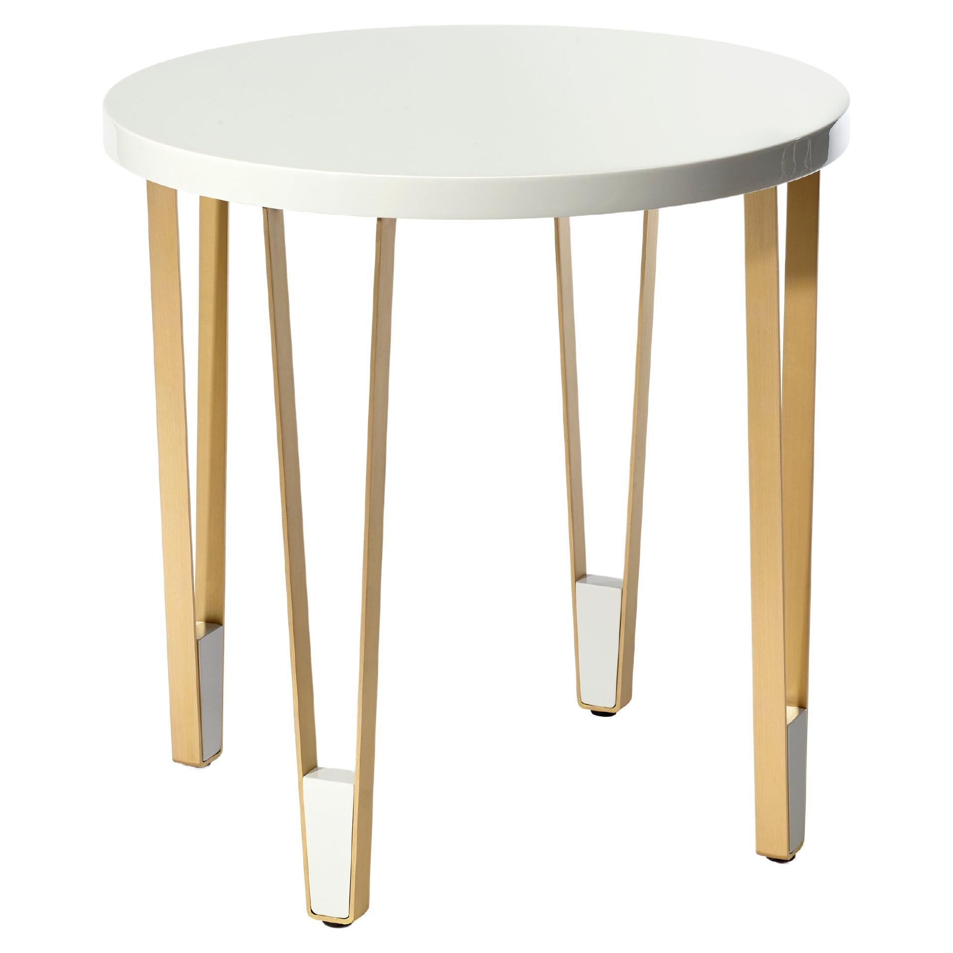 Ionic Round Side Table by InsidherLand For Sale