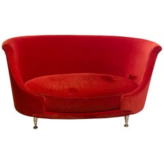 Iosa Ghini pour Moroso Canapé ovale rouge de nouvelle tonalité