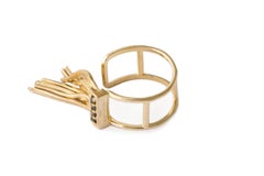 Iosselliani 18 Karat Gold Black Diamond Ring