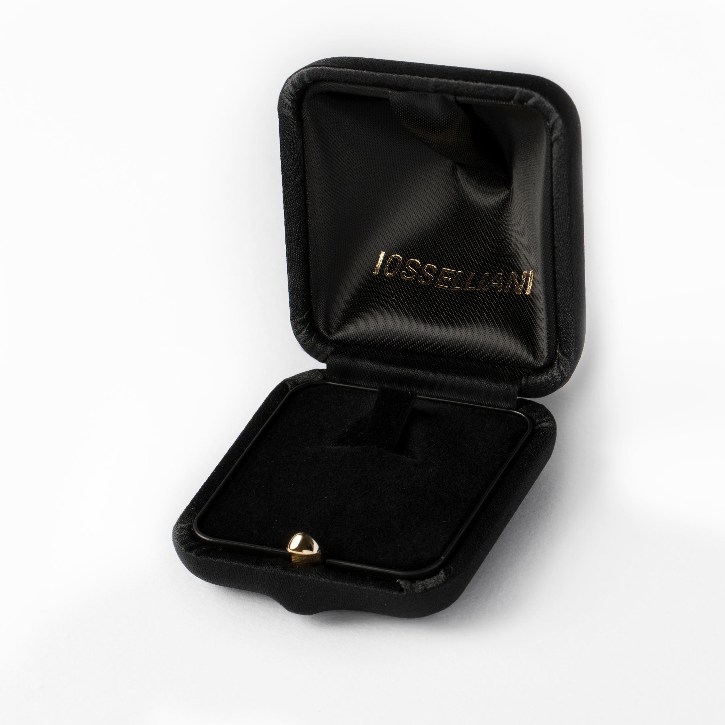 Iosselliani 18 Karat Gold Black Diamond Ring In New Condition For Sale In Rome, IT