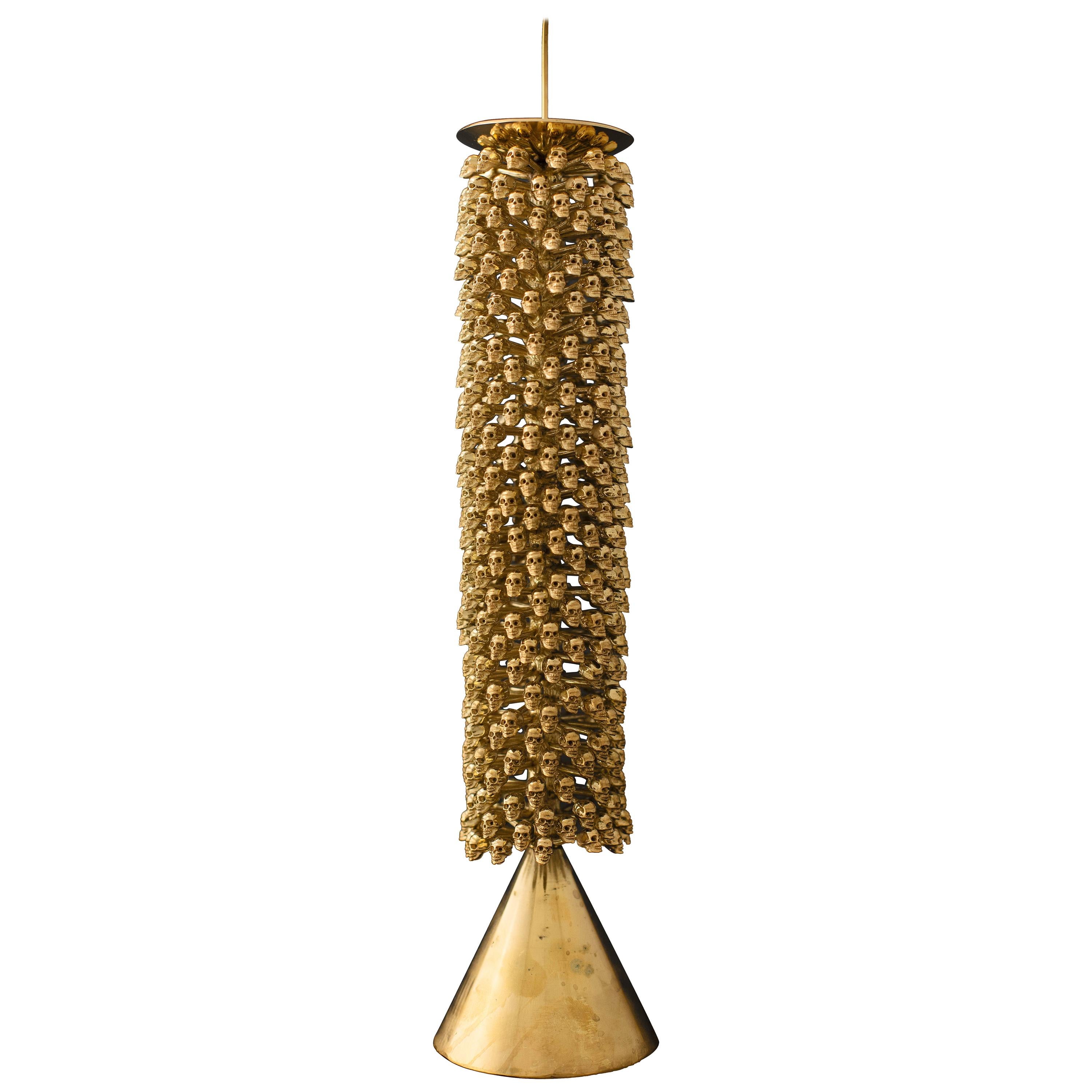 Candlestick in Brass from Iosselliani Design Circus Collection For Sale