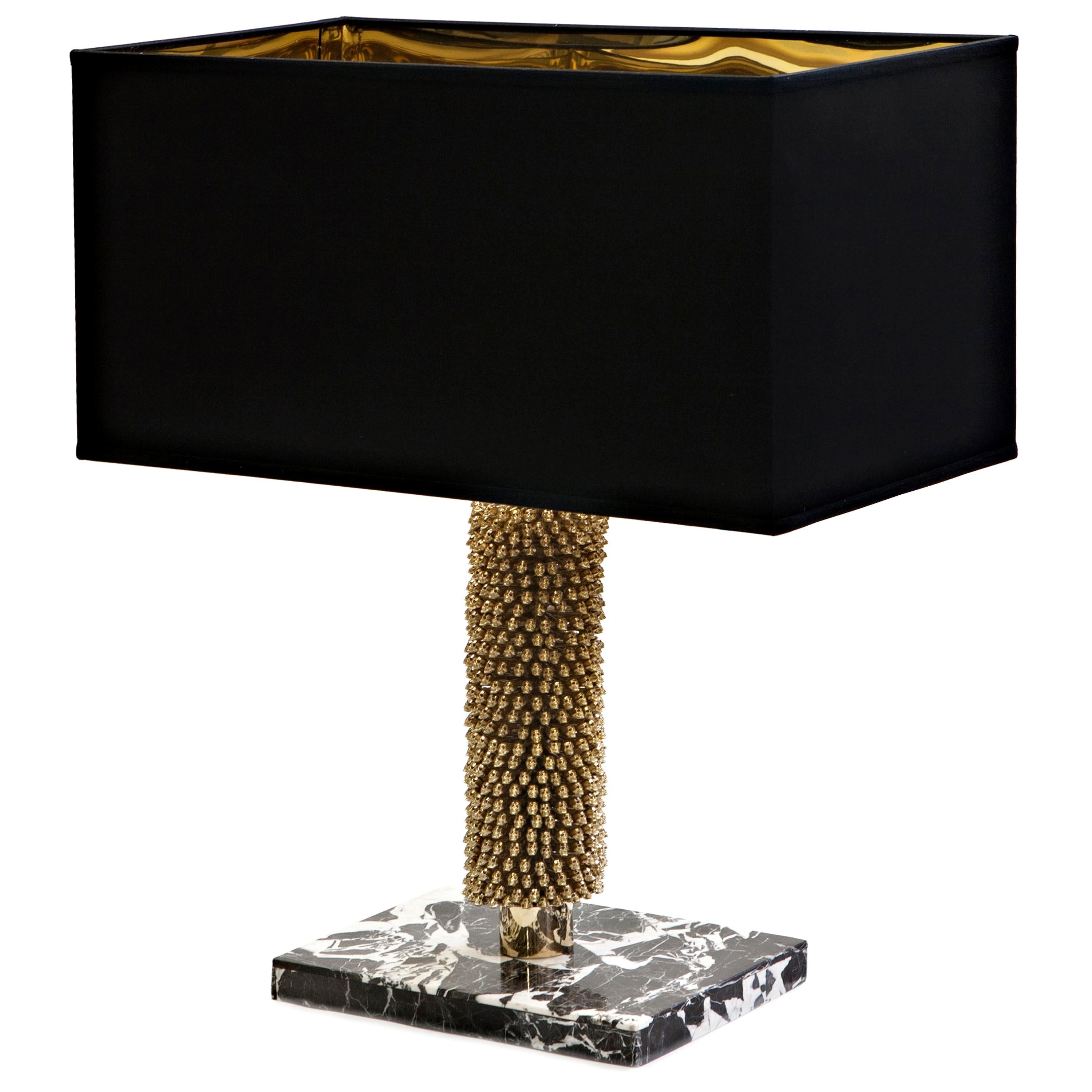 Brass Marble Table Lamp from Iosselliani Design Circus Collection For