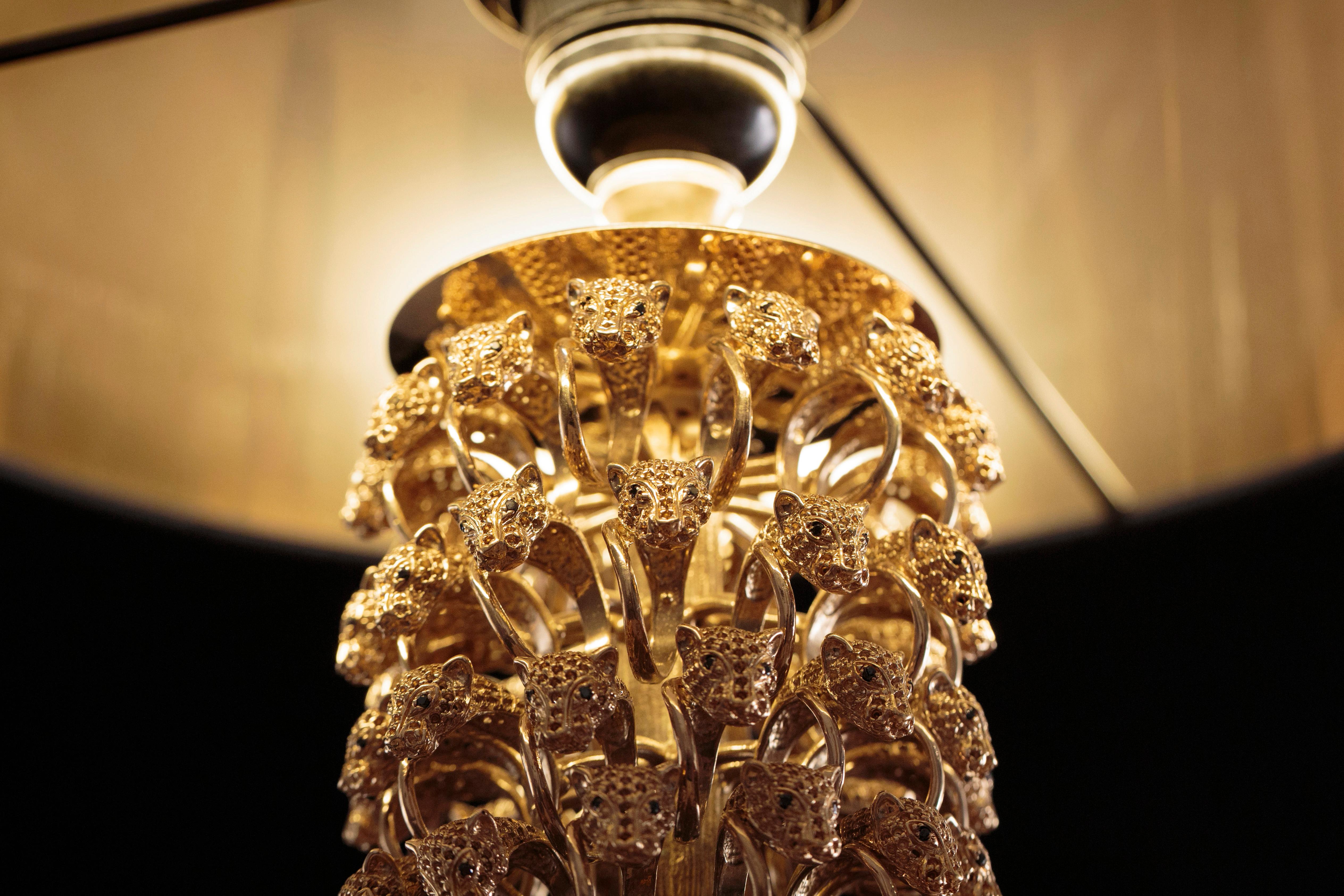 Modern Animalier Brass Table Lamp from Iosselliani Design Circus Collection For Sale