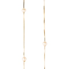 Iosselliani Fine 9 Karat Gold Wired Choker and Freshwater Pearls