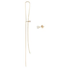 Gold Earwire and Freshwater Pearl Earring from Iosselliani 