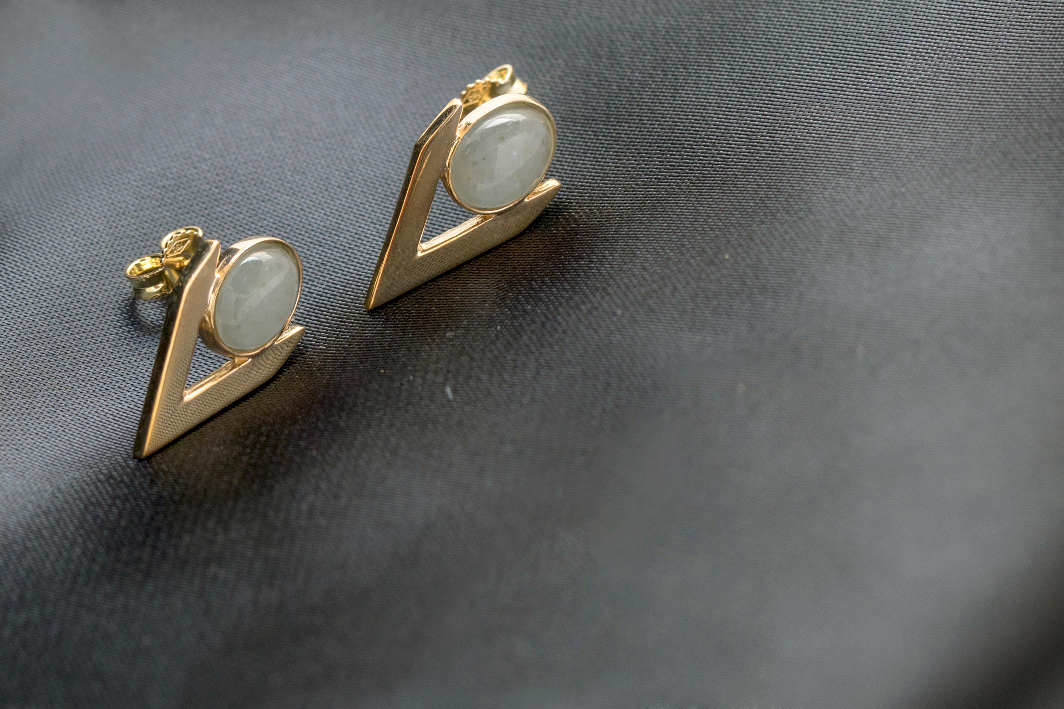 Contemporary Iosselliani Gold Aquamarine Earrings For Sale
