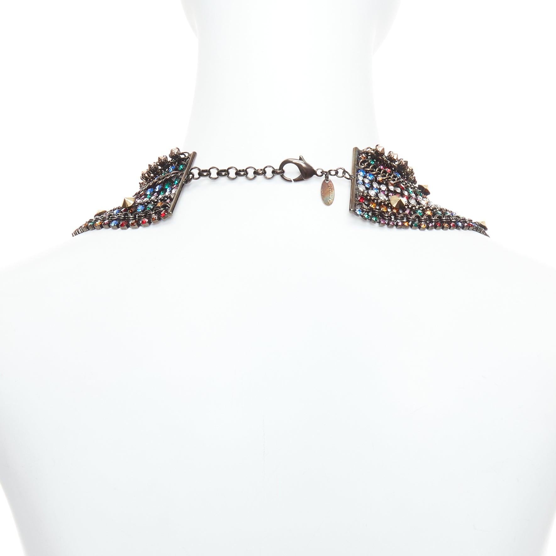 IOSSELLIANI collar de oro con incrustaciones de cristales de strass multicolor en venta 1
