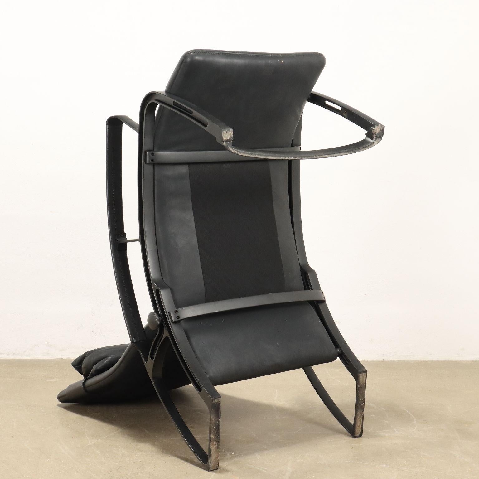 'IP 84 S'  leather Armchair by Ferdinand A. Porsche for Poltrona Frau 1980s 5