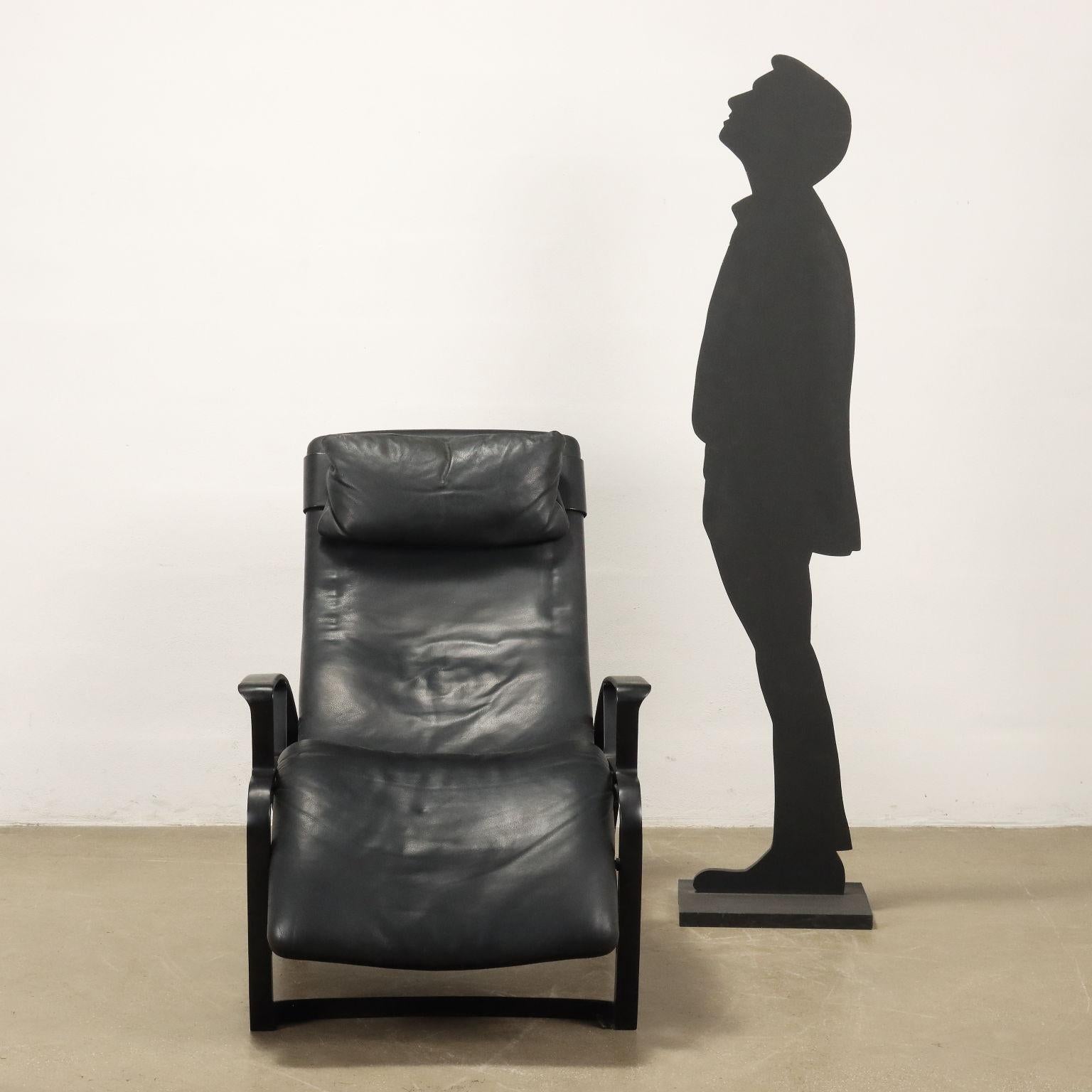 Mid-Century Modern 'IP 84 S'  leather Armchair by Ferdinand A. Porsche for Poltrona Frau 1980s