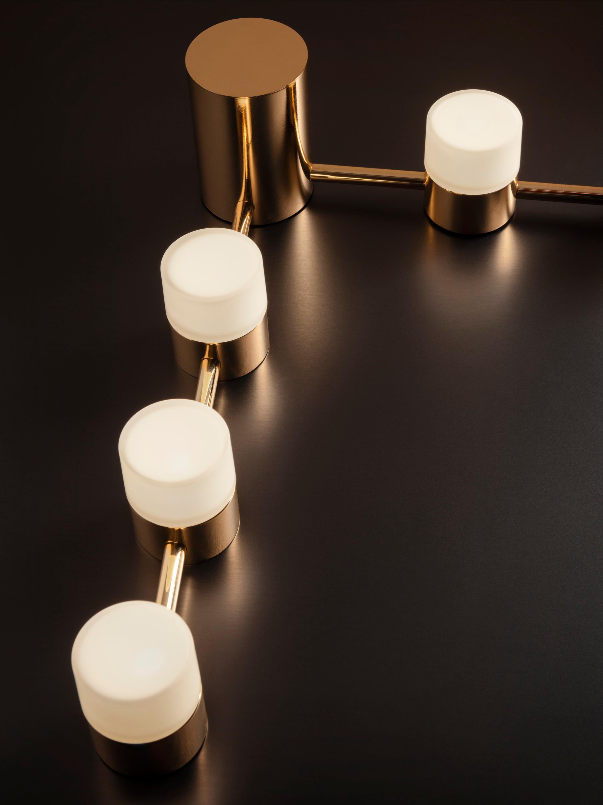 Post-Modern IP Backstage C4 Satin Brass Wall Light by Emilie Cathelineau