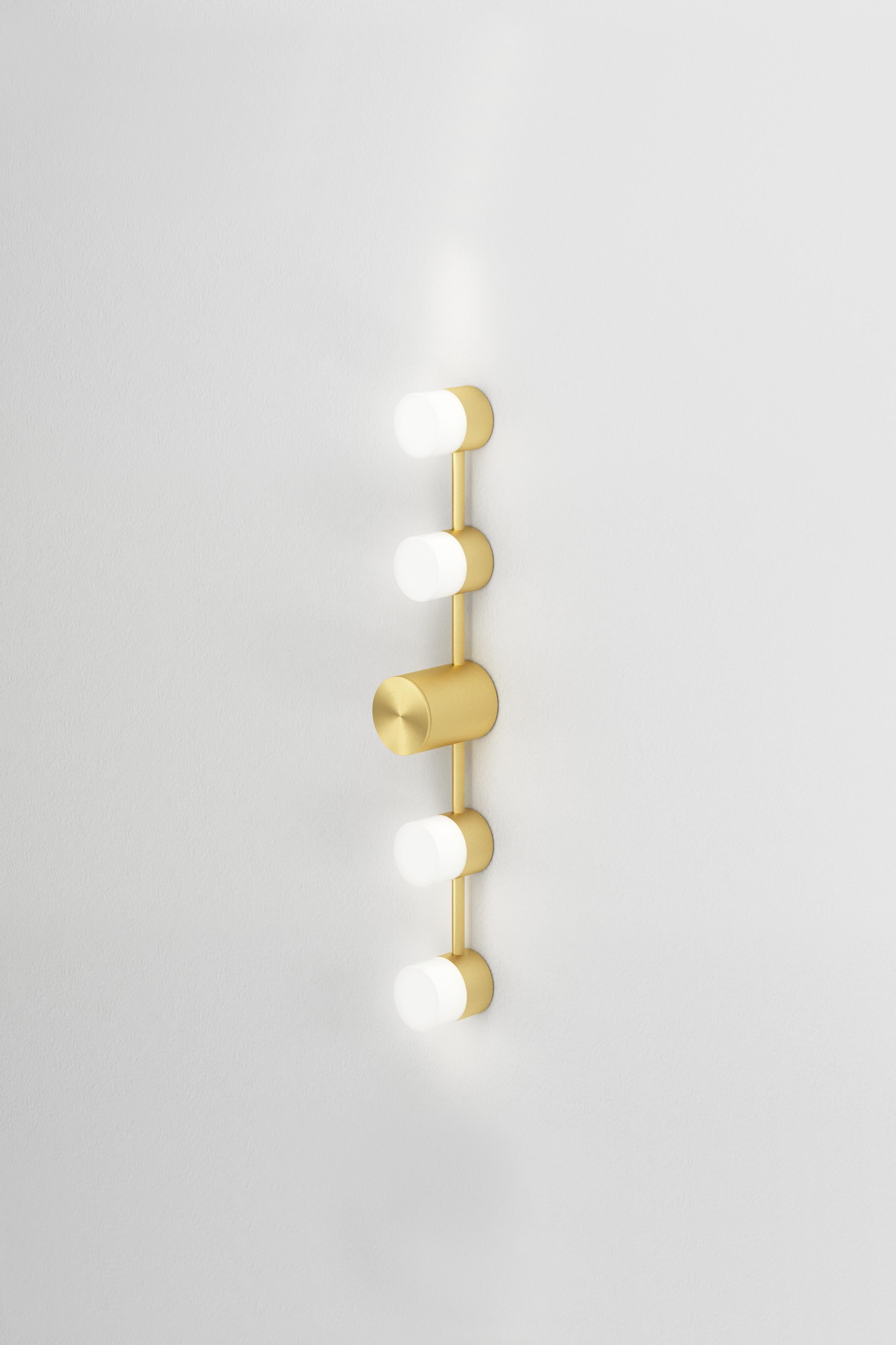Post-Modern Ip Backstage L4 Satin Brass Wall Light by Emilie Cathelineau For Sale