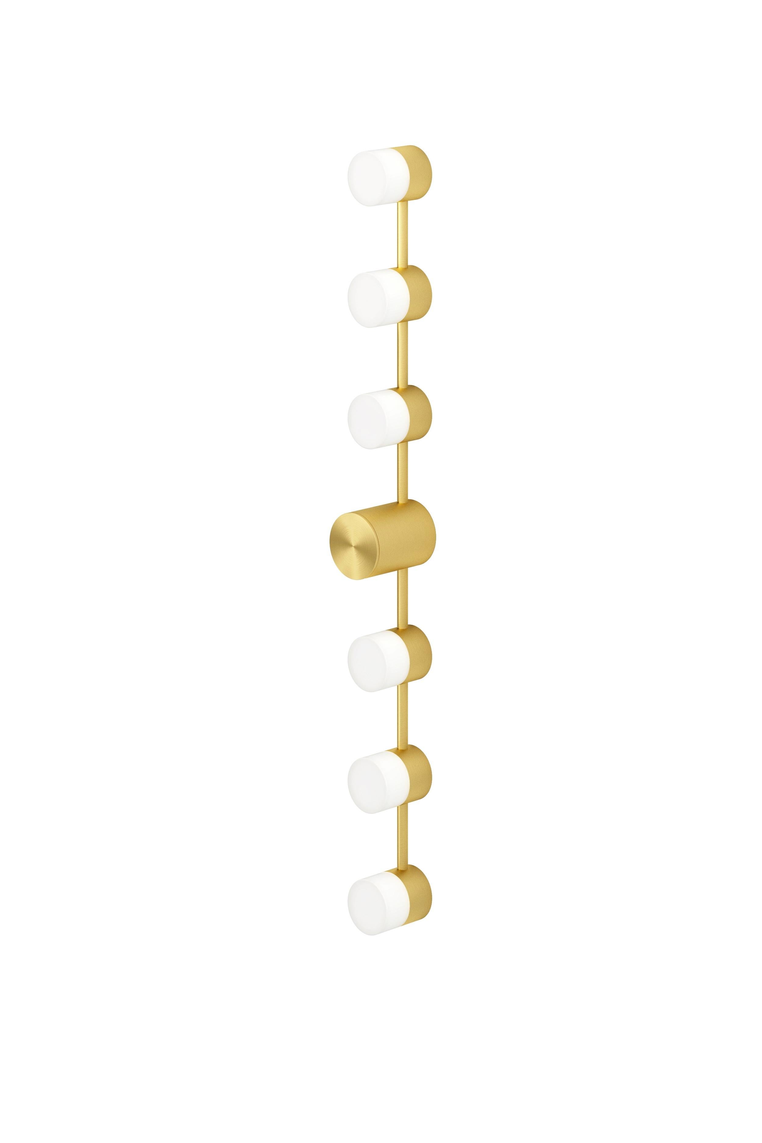 Post-Modern Ip Backstage L6 Satin Brass Wall Light by Emilie Cathelineau For Sale