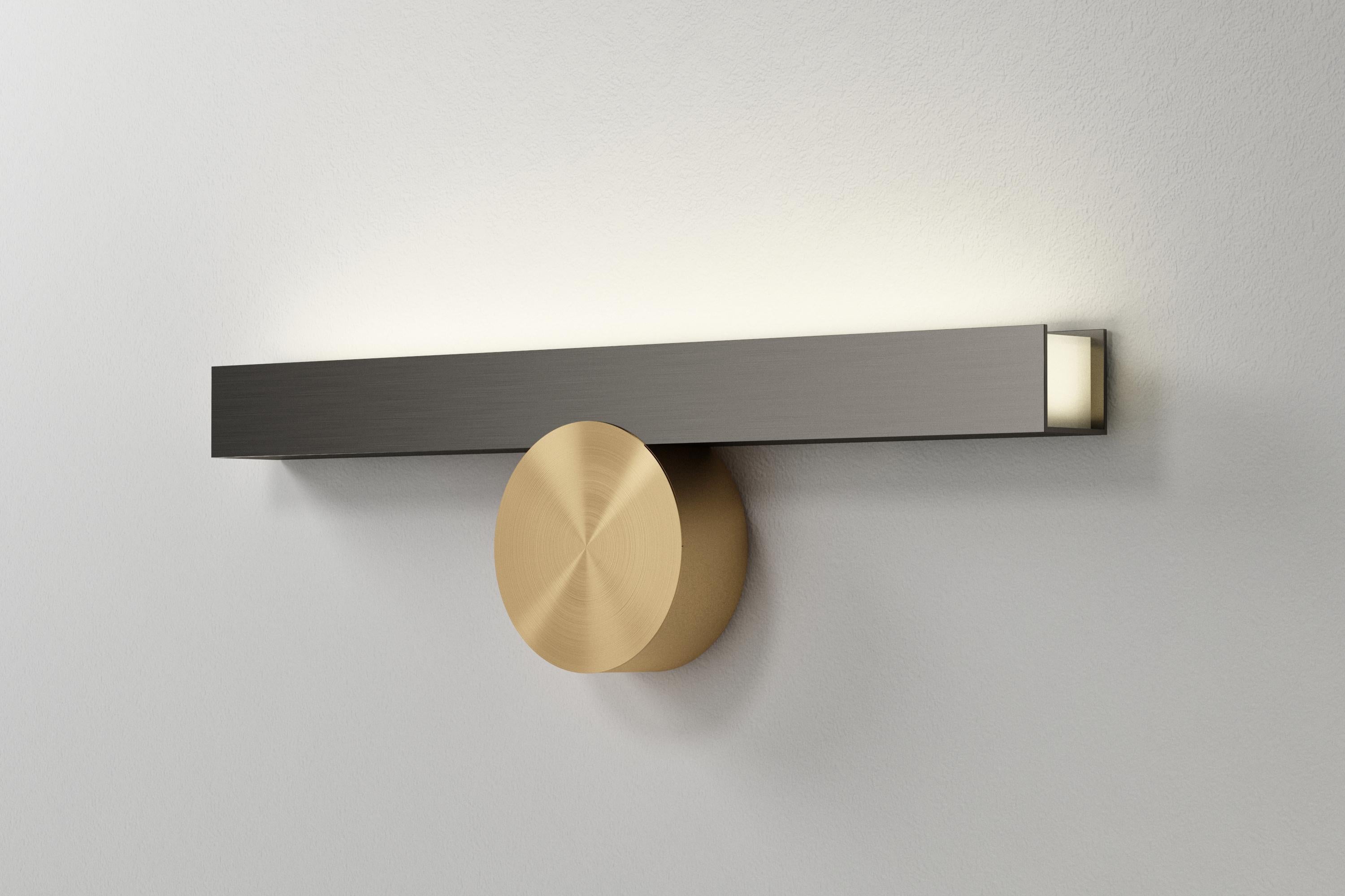 Ip Calee V1 Satin Polished Brass Wall Light by POOL For Sale 1