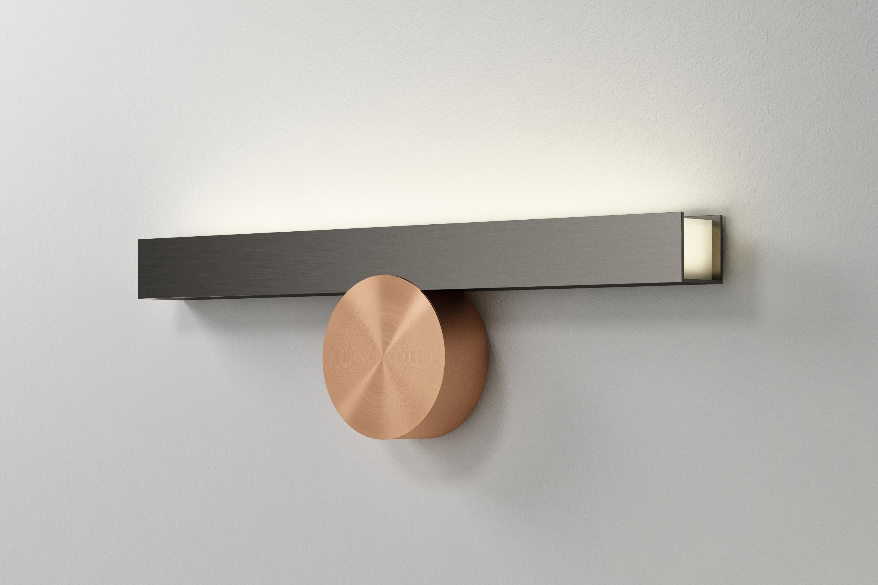 Ip Calee V1 Satin Polished Brass Wall Light by POOL For Sale 2