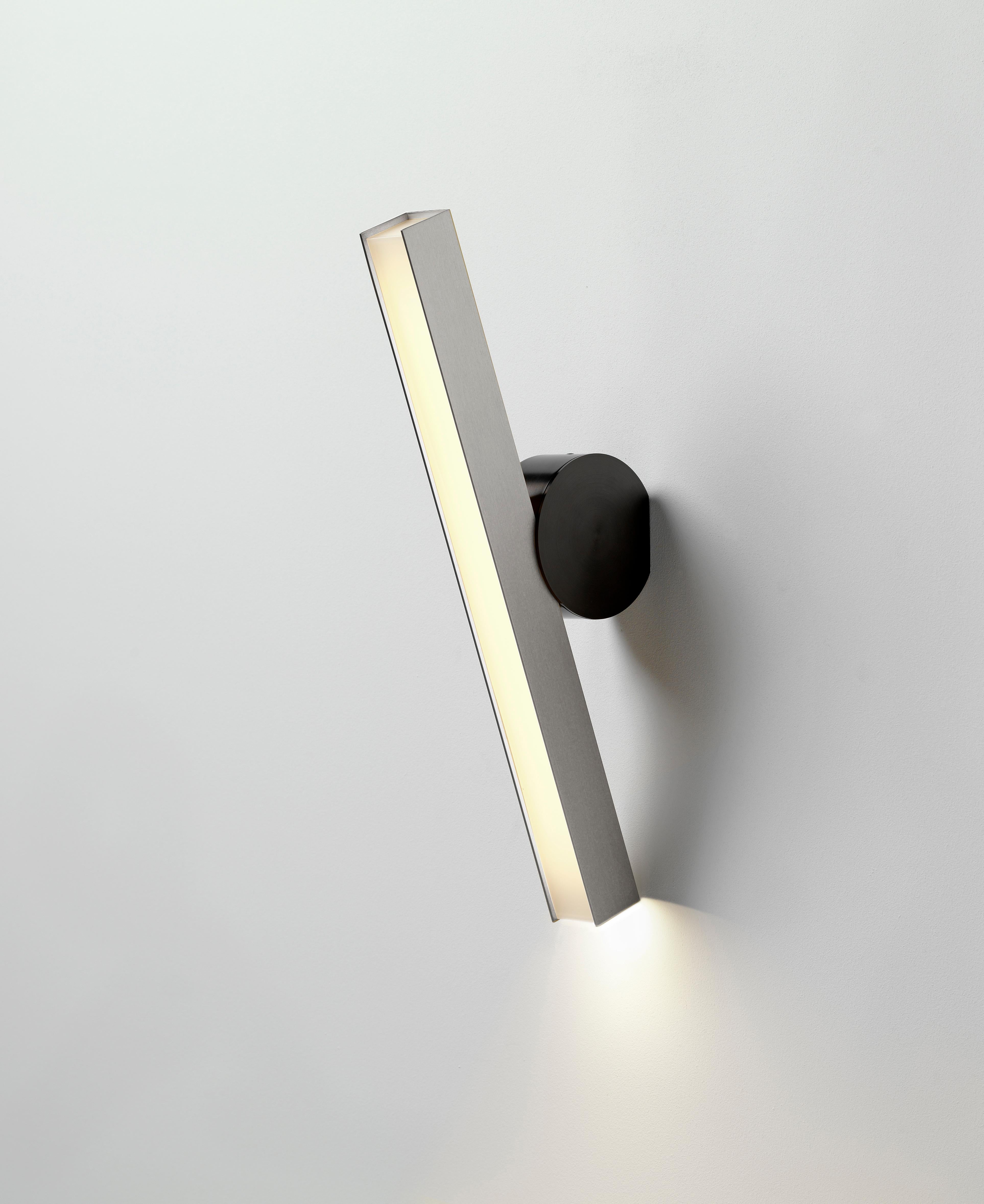 French IP Calee V3 Satin Graphite and Brass Wall Light by POOL
