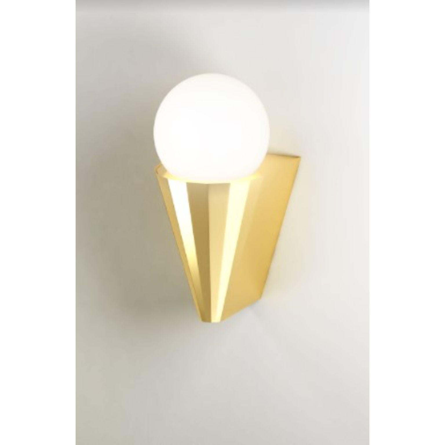 IP cornet polished brass wall light by Emilie Cathelineau
Dimensions: D10 x W12.5 X H21.2 cm
Materials: solid brass, polished brass
Others finishes are available.

All our lamps can be wired according to each country. If sold to the USA it will