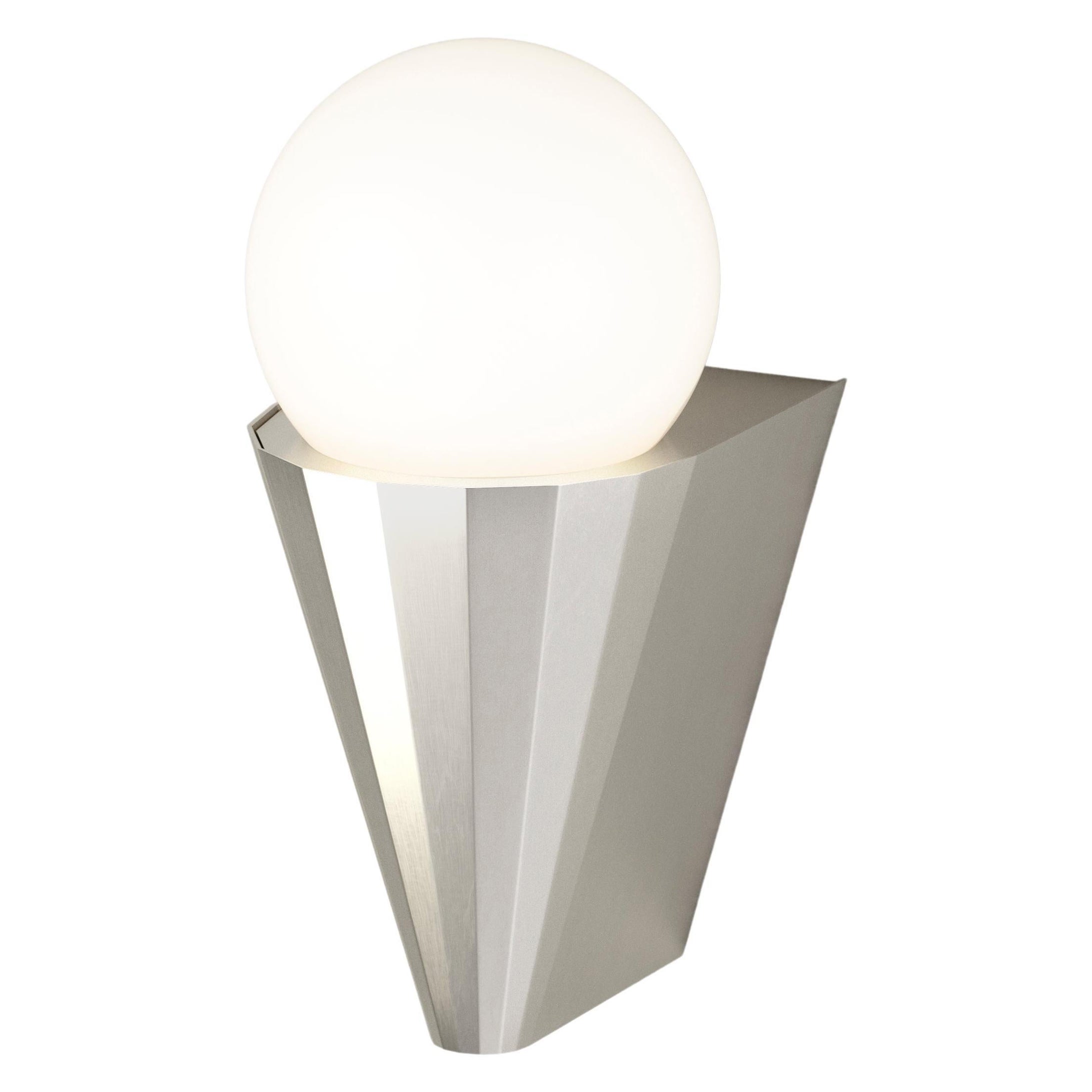 IP Cornet Satin Nickel Wall Light by Emilie Cathelineau For Sale