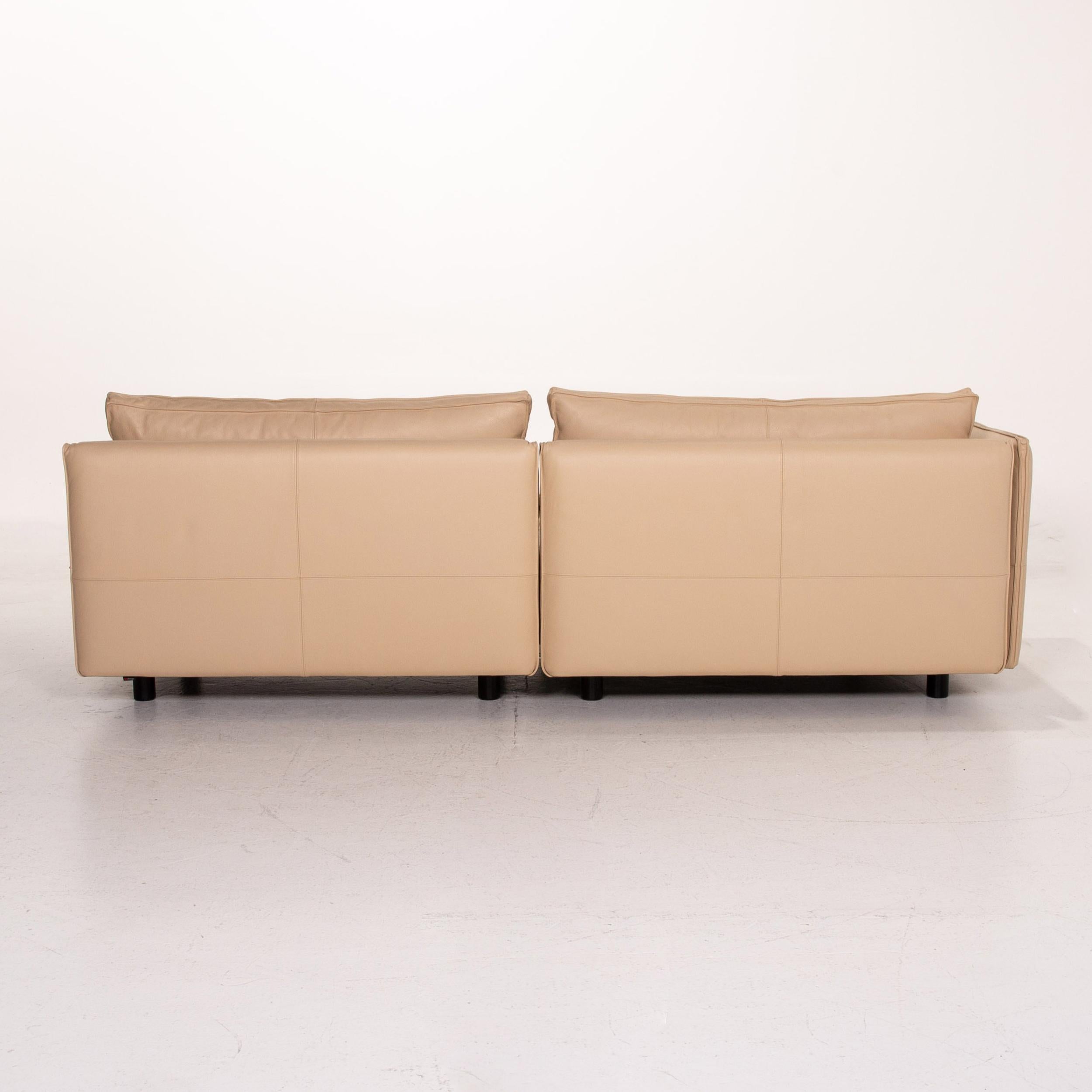 IP Design Cube Lounge Leather Corner Sofa Beige Sofa Couch For Sale 3