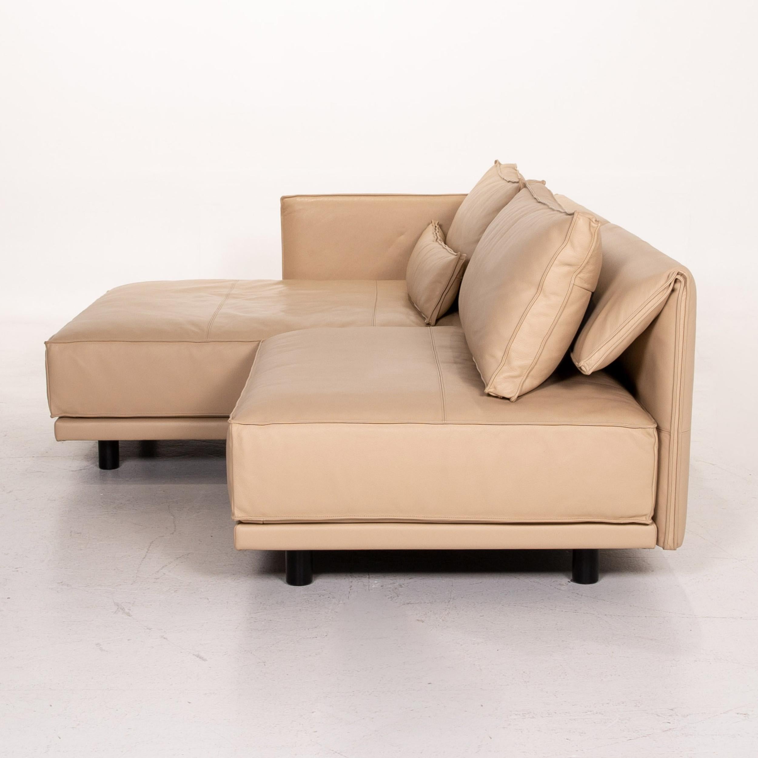 IP Design Cube Lounge Leather Corner Sofa Beige Sofa Couch For Sale 4